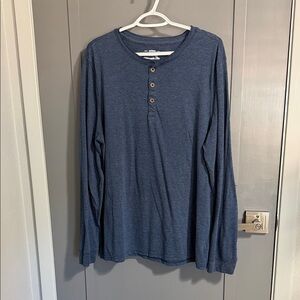 Urban Pipeline Blue Long Sleeve Henley